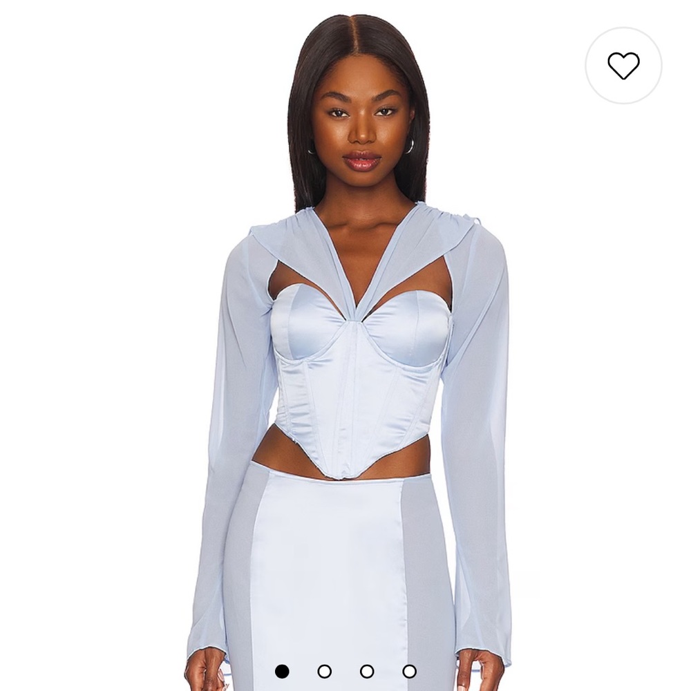 NWOT GUIZIO Ravello Corset in Baby Blue